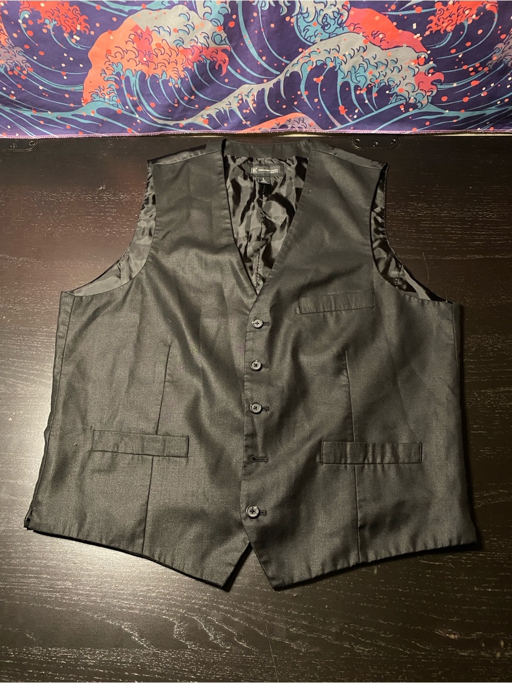 INC International Concepts Black Men's Dress Vest
